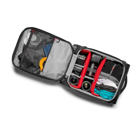 Manfrotto MB PL-RL-A50 - walizka, plecak fotograficzny na kółkach, Pro Light Reloader Air 50 - przykład użycia